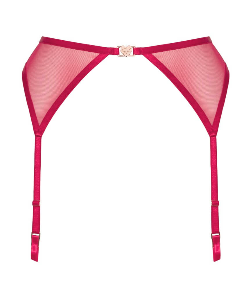 Scantilly Loved Up Suspender Belt - Crimson